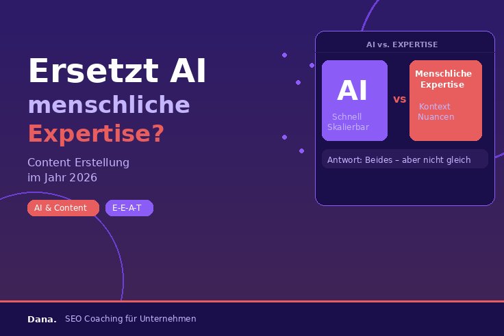 Ersetzt AI die menschliche Expertise bei der Content Erstellung?